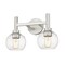 Z-Lite Sutton Vanity, 2-Light, 15.75 In.W x 7 In.L x 10.25 In.H, Brushed Nickel/Clear 7502-2V-BN - alternate 2